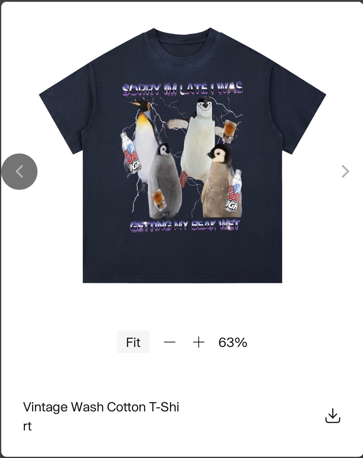 Penguin tee — design teaser, full reveal at drop